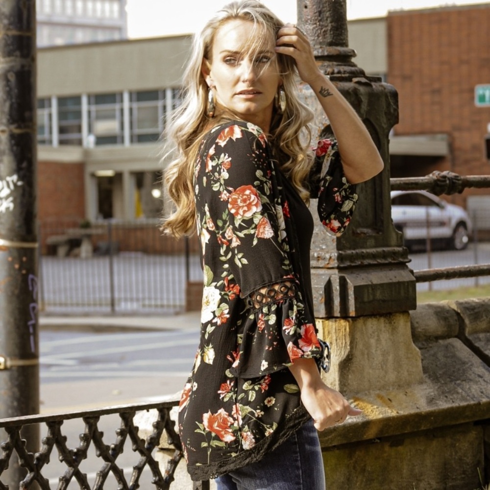 Floral cardigan